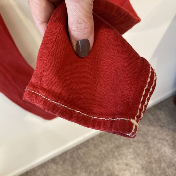 True Religion Jeans Red and White Stitch Vintage Red Size 29 RARE - Picture 9 of 16